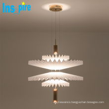 Acrylic+ iron single double decorative hanging lamp gold pendant Lights